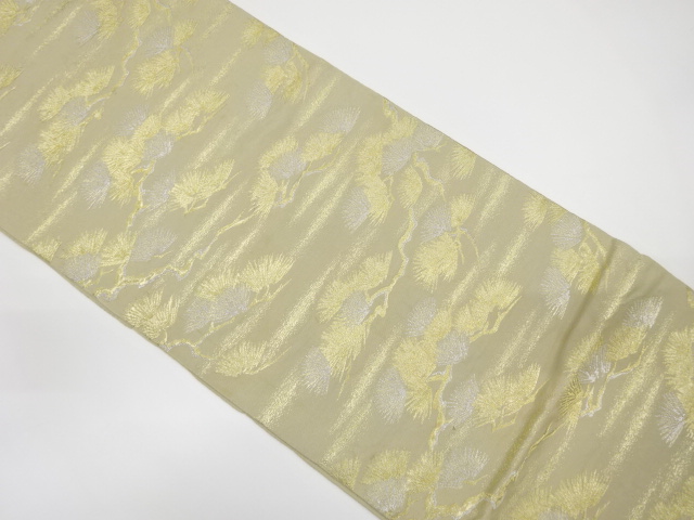 アンティーク　霞に松模様織り出し袋帯（材料）